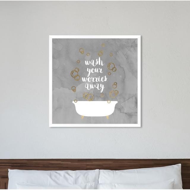 Relax and Unwind Grey - Typography Print East Urban Home Format: Picture Frame, Size: 114cm H x 114cm W x 1cm D on Productcaster.