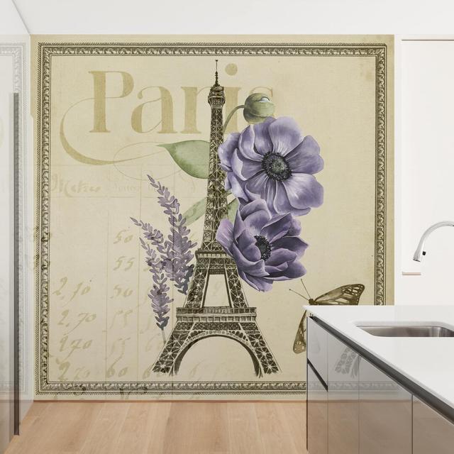 Arc de Triomphe Paris Collage 1.92m x 1.92m Textured Matt Peel & Stick Wall Mural East Urban Home on Productcaster.