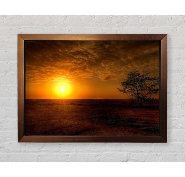 Sunset Ocean Beauty Framed Print Highland Dunes Size: 100cm H x 141.4cm W on Productcaster.