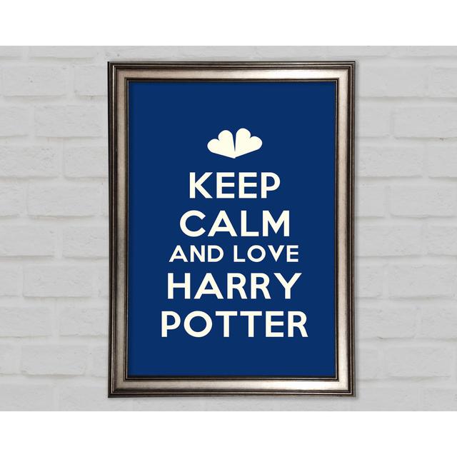 Keep Calm Potter - Single Picture Frame Art Prints Happy Larry Size: 21cm H x 29.7cm W on Productcaster.