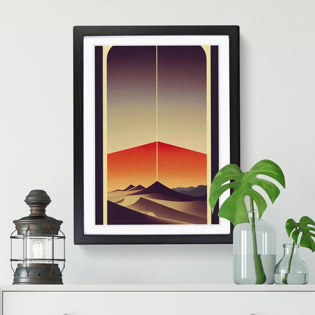 Leslei Desert Art Deco Style - Picture Frame Print Alpen Home Frame Option: Black, Size: 64cm H x 46cm W x 2cm D on Productcaster.