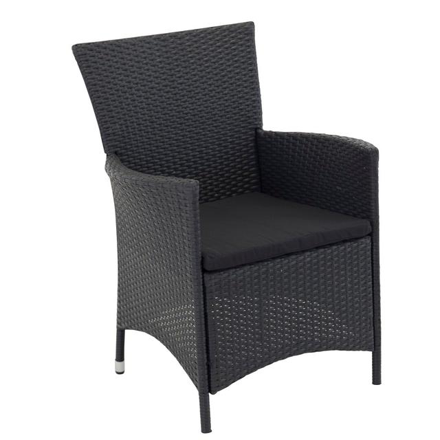 Necaise Stacking Garden Chair (Set of 2) 17 Stories Colour: Black on Productcaster.