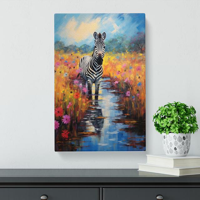 Zebra Impressionism No.2 - No Frame Print Latitude Vive Size: 50cm H x 35cm W x 3cm D on Productcaster.