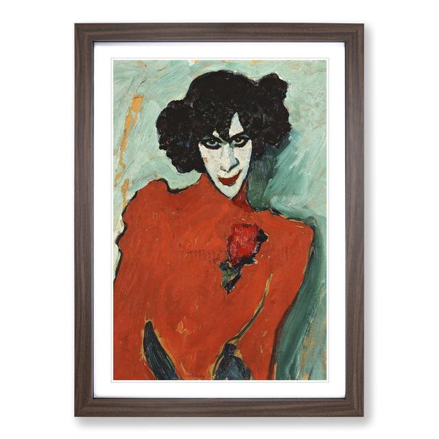 Portrait of the Dancer by Alexej Von Jawlensky - Picture Frame Painting East Urban Home Size: 65cm H x 48cm W x 2cm D, Frame Option: Walnut Framed on Productcaster.