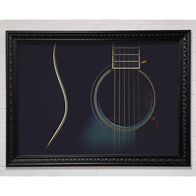 Gibson Acoustic Guitar Framed Print Brayden Studio Size: 29.1cm H x 42cm W x 3cm D, Format: Black Framed Paper on Productcaster.