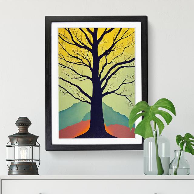 Tree Mural - Single Picture Frame Print Marlow Home Co. Size: 34cm H x 25cm W x 2cm D, Frame Option: Oak on Productcaster.