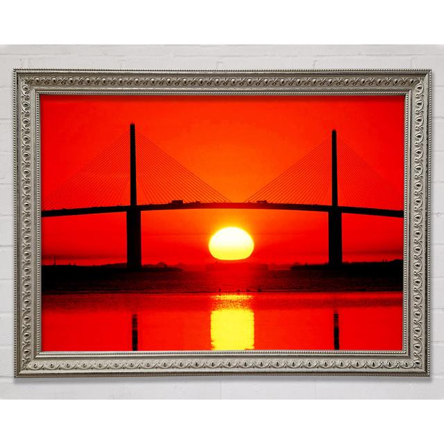 Brücke bei Sonnenuntergang - Einzelne Bilderrahmen Kunstdrucke Bright Star Größe: 21 cm H x 29,7 cm B x 3 cm T on Productcaster.