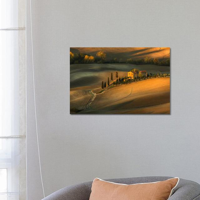 Tuscany by Clas Gustafson - Wrapped Canvas Photograph Brayden Studio Size: 45.72cm H x 66.04cm W x 3.81cm D on Productcaster.