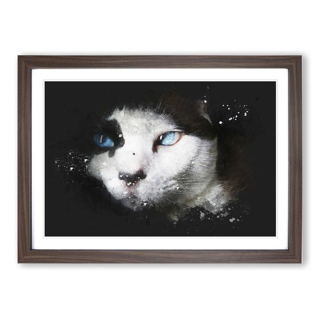 Portrait of a Cat Vol.10 - Picture Frame Graphic Art East Urban Home Size: 27cm H x 36cm W x 2cm D, Frame Option: Walnut Framed on Productcaster.