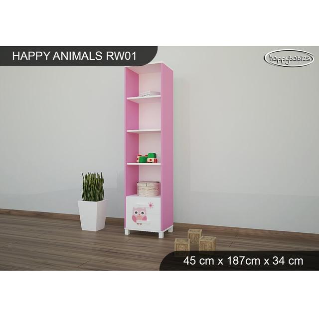 187cm H X 45cm W Cube Unit Kids Bookcase Happy Babies Colour: Pink on Productcaster.