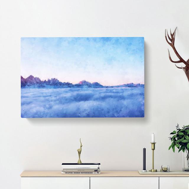 Mountains in Plose Italy - Wrapped Canvas Painting Print East Urban Home Size: 60cm H x 91cm W x 4cm D on Productcaster.