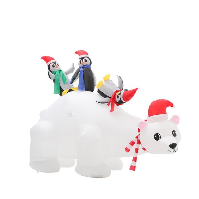 Bear Penguin Christmas Inflatable Set The Seasonal Aisle on Productcaster.