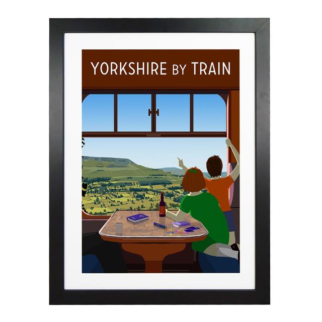 Yorkshire by Train 1 Portrait - Graphic Art Print on Paper 17 Stories Frame Option: Black Framed, Size: 50cm H x 40cm W x 3cm D on Productcaster.