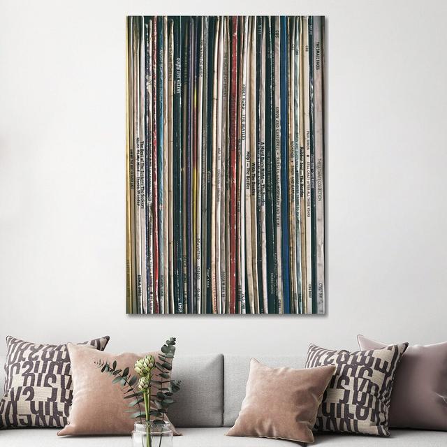 Vinyl Collection I by Tom Quartermaine - Wrapped Canvas Graphic Art ClassicLiving Size: 152.4cm H x 101.6cm W X 3.81cm D on Productcaster.