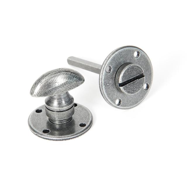 Round Bathroom Thumbturn Door Knocker From The Anvil Finish: Pewter Patina on Productcaster.