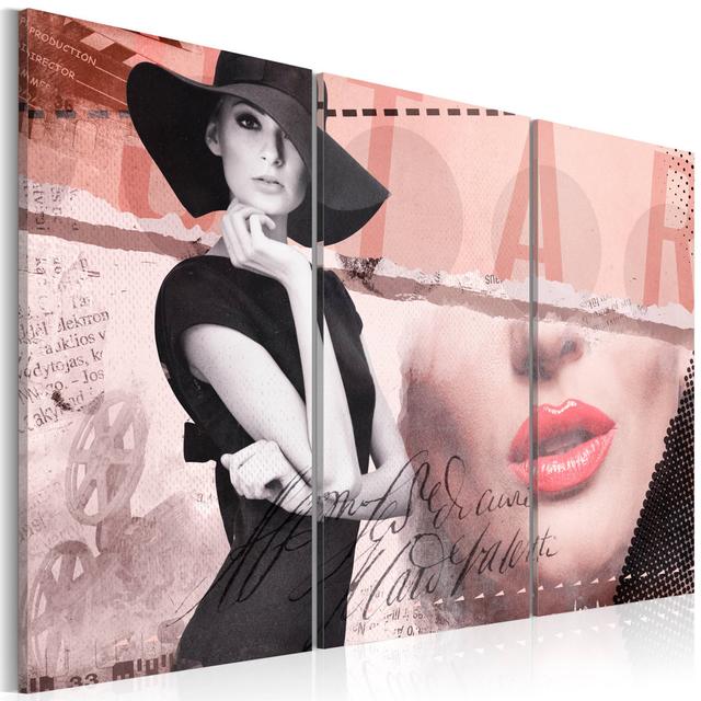 'Madame Chic' - 3 Piece Graphic Art Print Set on Canvas East Urban Home Size: 60cm H x 90cm W on Productcaster.