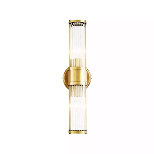 Angelica - Double Gold Brass Glass Wall Light-47cm Fairmont Park on Productcaster.