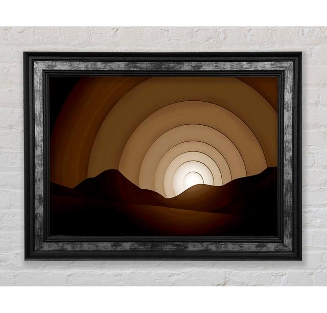 Chocolate Rainbow Horizon Framed Print Ivy Bronx Format: Antique Silver Framed Paper, Size: 29.7cm H x 42cm W x 8cm D on Productcaster.