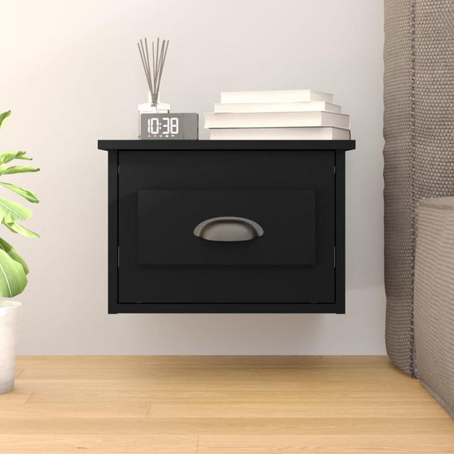 Wall-Mounted Bedside Cabinet 41.5X36x28 Cm Alpen Home Colour: Black on Productcaster.