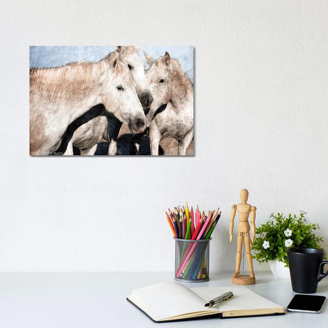 White Horse by Bluebird Barn - Wrapped Canvas Painting Gracie Oaks Size: 20.32cm H x 30.48cm W x 1.91cm D on Productcaster.