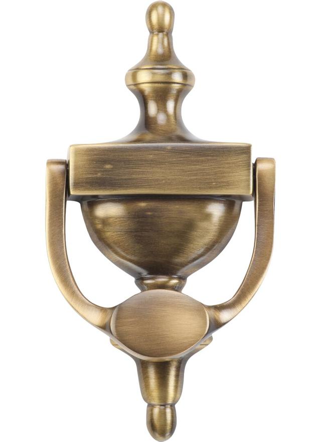 Heritage Urn Knocker Heritage Brass Finish: Antique Brass, Size: 15.5cm H X 6.6cm W on Productcaster.