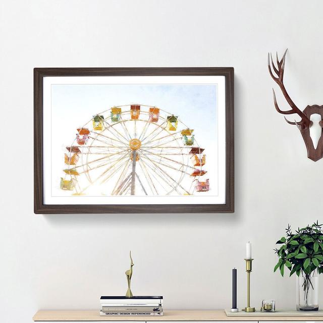 Colourful Ferris Wheel - Picture Frame Graphic Art Print East Urban Home Frame Option: Walnut Framed, Size: 33cm H x 45cm W x 2cm D on Productcaster.