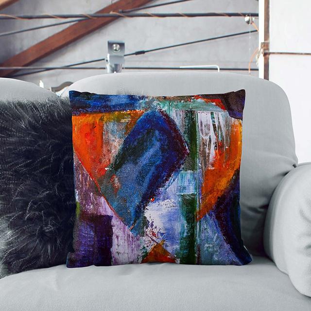 Abstract Art Painting Vol.133 by S.Johnson Cushion with Filling East Urban Home Size: 55 x 55 cm, Backing Colour: Stone on Productcaster.