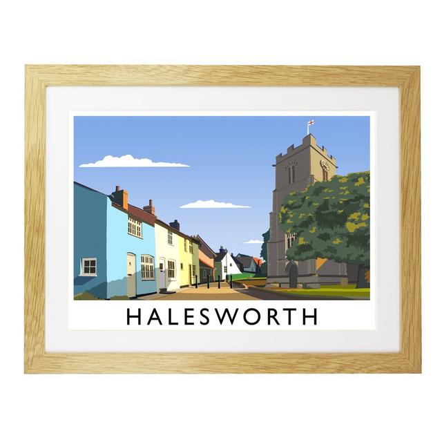 Halesworth by Richard O'Neil - Graphic Art Print on Paper East Urban Home Format: Oak Wood Frame, Size: 44 cm H x 54 cm W x 2.2 cm D on Productcaster.