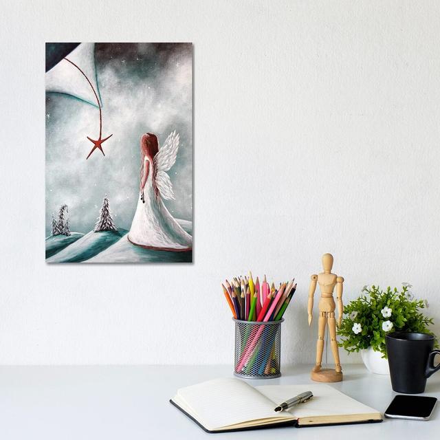 The Christmas Star - Print on Canvas The Seasonal Aisle Format: Wrapped Canvas, Size: 30.48cm H x 20.32cm W x 1.91cm D on Productcaster.