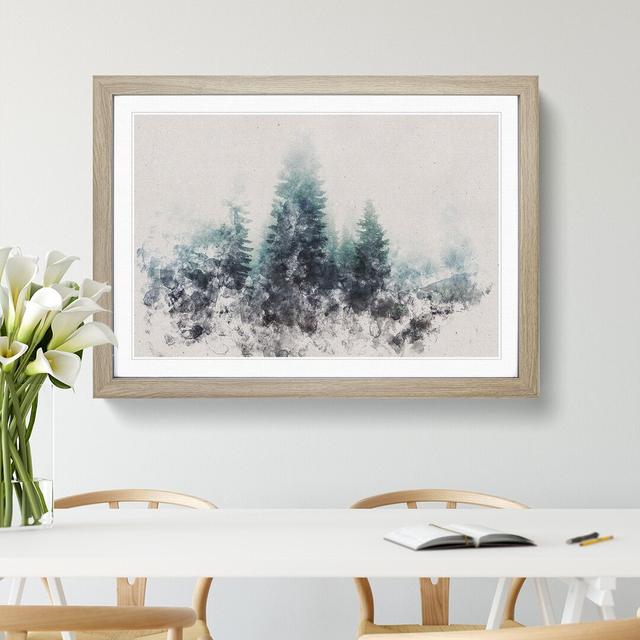 Fire Tree Forest Vol.1 - Picture Frame Painting East Urban Home Frame Option: Oak Framed, Size: 65cm H x 90cm W x 2cm D on Productcaster.