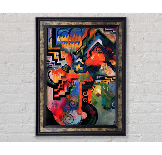 August Macke Coloured Composition Hommage To Sebastin Johann Bach Framed Print Ivy Bronx Size: 42cm H x 21cm W x 8cm D, Format: Gold Black Framed Pape on Productcaster.