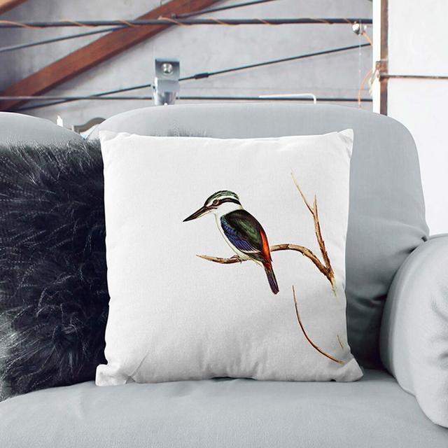 Halcyon Kingfisher by Elizabeth Gould Cushion with Filling East Urban Home Size: 40cm H x 40cm W x 15cm D on Productcaster.