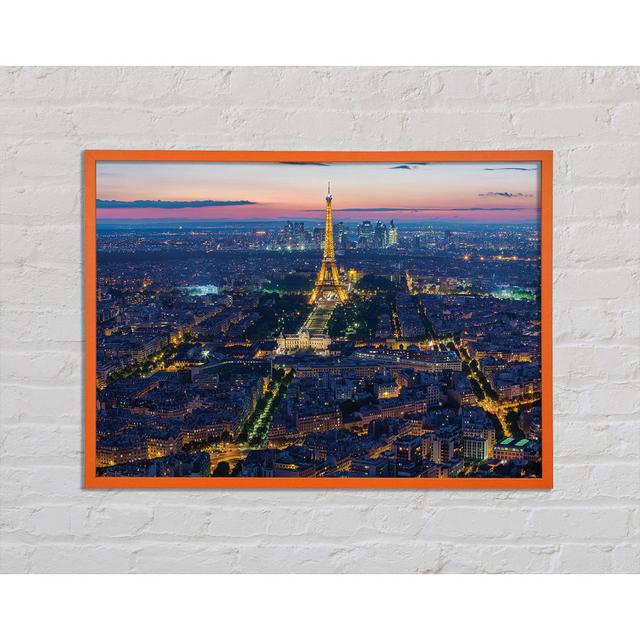 Ancilla Eiffel Tower Night Light - Single Picture Frame Art Prints Brayden Studio Size: 42cm H x 59.7cm W x 2cm D on Productcaster.