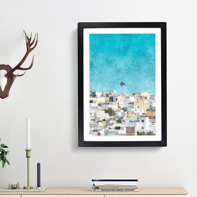 Rooftops in Montecorto Spain - Picture Frame Graphic Art Print East Urban Home Size: 33cm H x 24cm W x 2cm D, Frame Option: Black Framed on Productcaster.