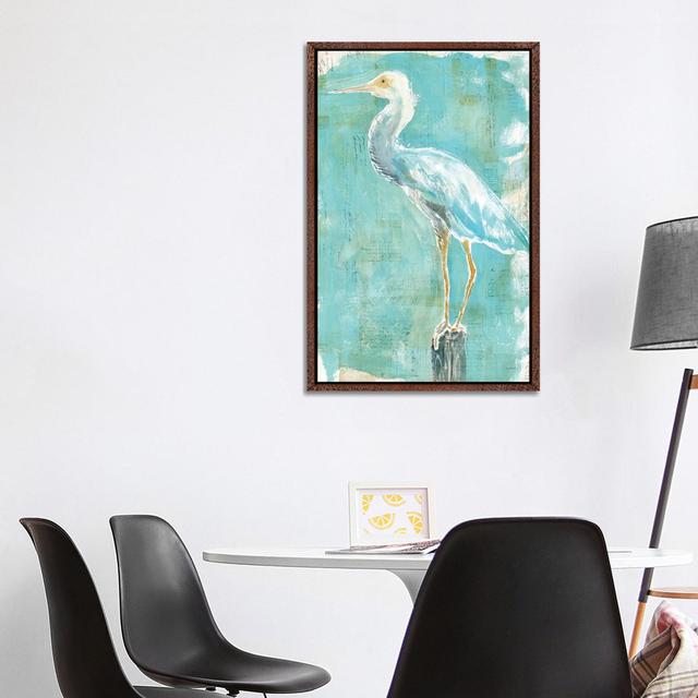 Leinwandbild Coastal Egret II von Sue Schlabach East Urban Home Größe: 101,6 cm H x 66,04 cm B x 3,8 cm T, Format: Schattenfugenrahmen in Schwarz on Productcaster.