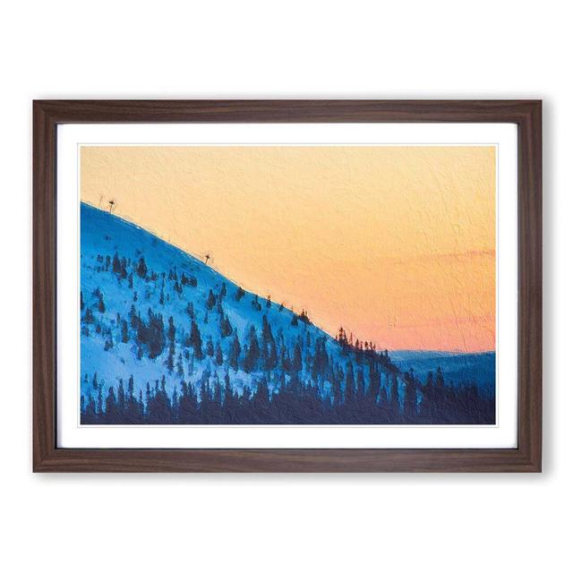 Hills of Trysil Norway - Picture Frame Painting Print East Urban Home Frame Option: Walnut Framed, Size: 48cm H x 65cm W x 2cm D on Productcaster.