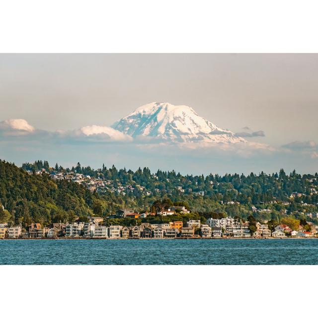 Mt Rainier Above Seattle by Libre De Droit - Wrapped Canvas Print Alpen Home Size: 81cm H x 122cm W on Productcaster.