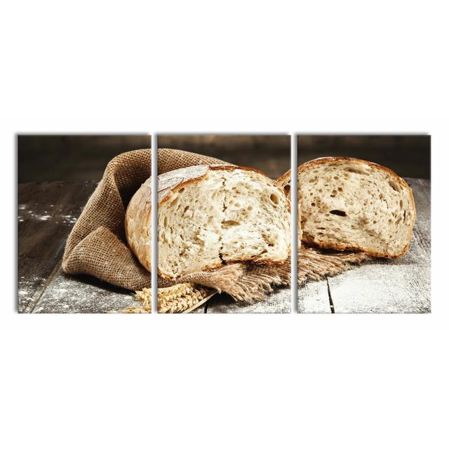 Crispy Bread 3-Piece Photograph Set on Canvas East Urban Home Size: 80cm H x 180cm W on Productcaster.