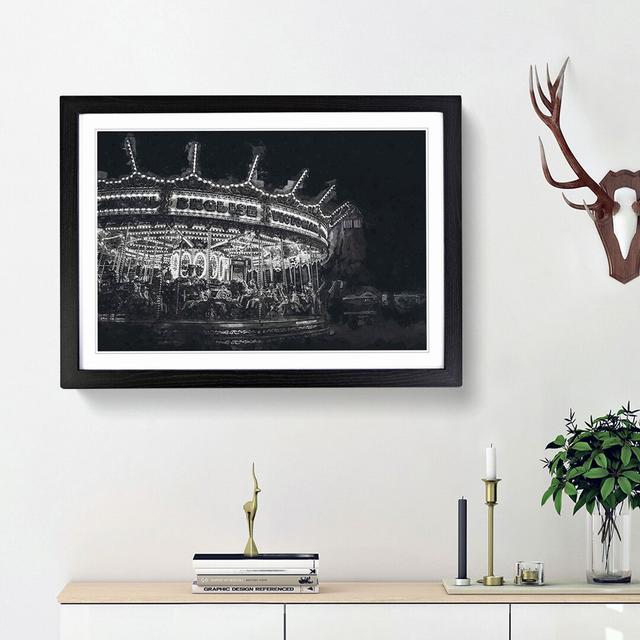 A Vintage Carousel in Abstract - Picture Frame Graphic Art Print East Urban Home Frame Option: Black Framed, Size: 48cm H x 65cm W x 2cm D on Productcaster.