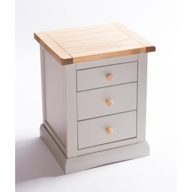 Hamish 3 Drawer Bedside Table August Grove on Productcaster.