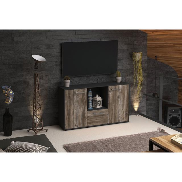 Everalda TV Stand for TVs up to 60 Latitude Run Colour: Driftwood/Anthracite on Productcaster.