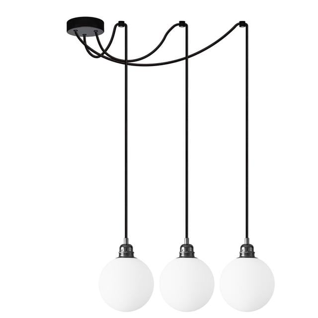 Brambory 3 - Light Globle Pendant Ebern Designs Finish: Black Chrome/Black on Productcaster.