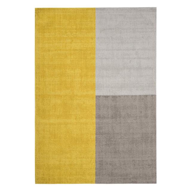 Acuff Geometric Hand Woven Mustard Yellow/Gray Area Rug Hykkon Rug Size: Rectangle 160 x 230cm on Productcaster.