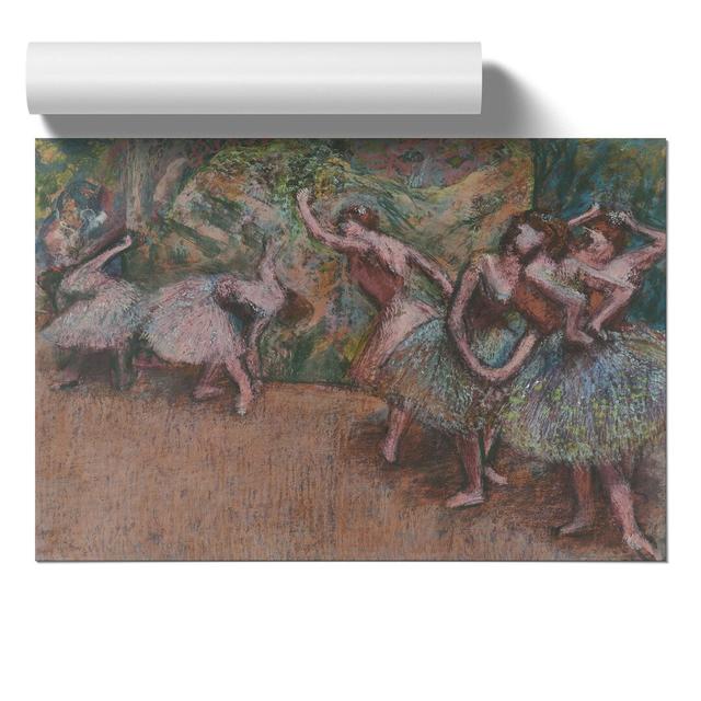 View Of The Ballet Ballerina Dancers by Edgar Degas - No Frame Painting East Urban Home Size: 21cm H x 30cm W x 0.1cm D on Productcaster.