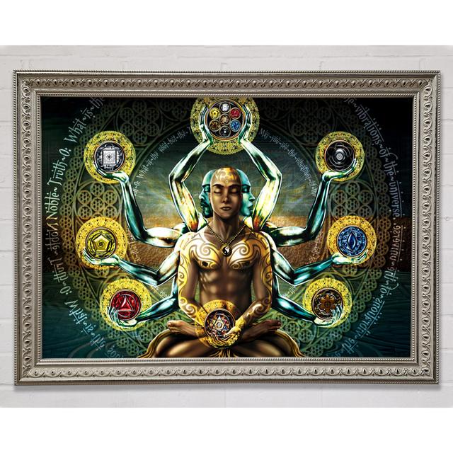 Tibetan Unifying Elements Framed Print Bright Star Size: 21cm H x 29.7cm W on Productcaster.