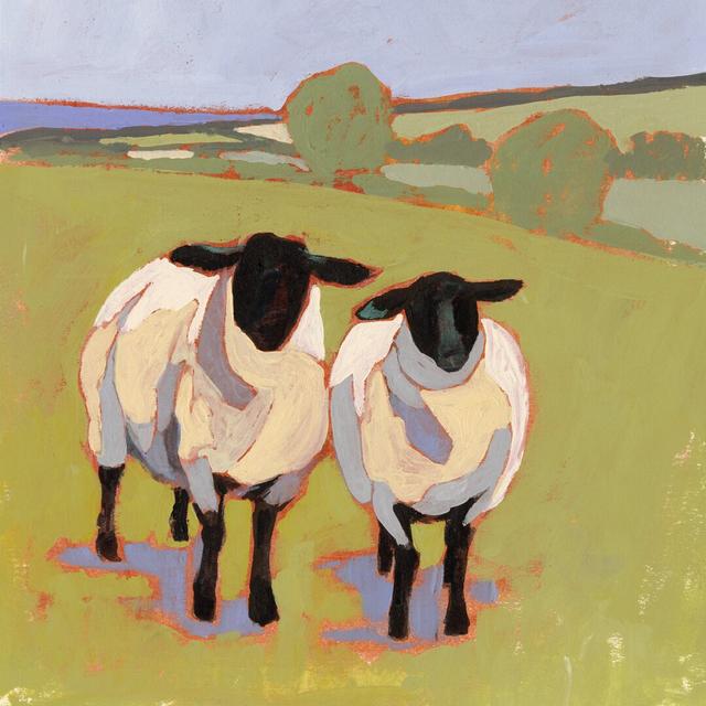 Suffolk Sheep IV by Victoria Borges - Wrapped Canvas Painting August Grove Size: 30cm H x 30cm W on Productcaster.