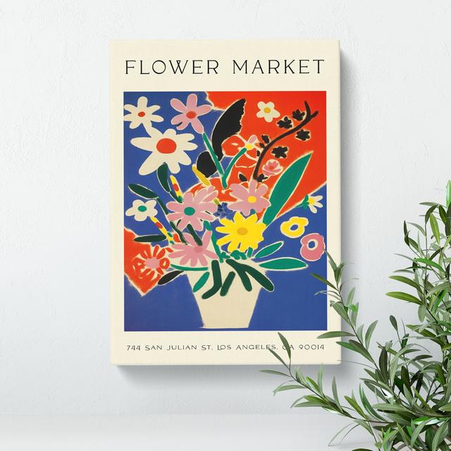 San Julian Flower Market Exhibition No.7 George Oliver Size: 91cm H x 60cm W x 3cm D on Productcaster.