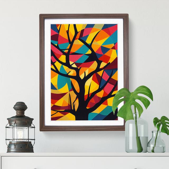 XV1022-4190X Striking Abstract Tree No.1 - Picture Frame Graphic Art Metro Lane Size: 34cm H x 25cm W x 2cm D, Format: Walnut on Productcaster.