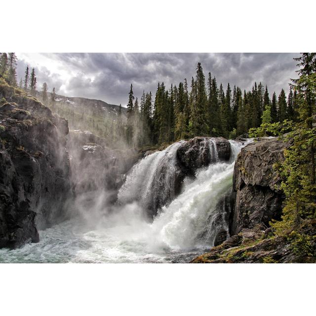 Waterfall, Nature In Norway - Wrapped Canvas Art Prints Alpen Home Size: 20cm H x 30cm W x 1.8cm D on Productcaster.