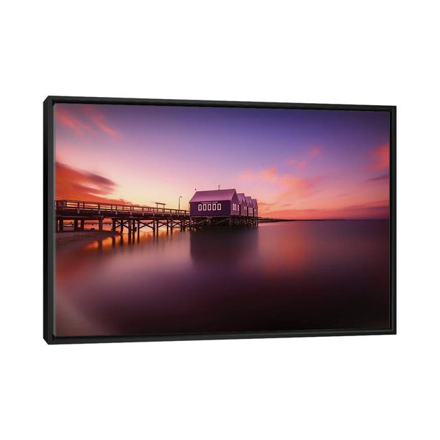 Busselton Sunset by Despird Zhang - Floater Frame Photograph on Canvas Highland Dunes on Productcaster.